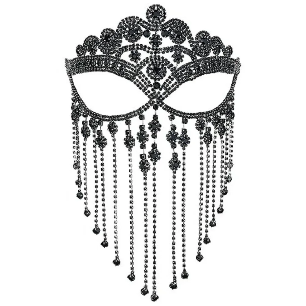 NWT Sparkling Swarovski Bling Crystal Rhinestone Mask Halloween Costume …